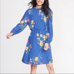 Blue floral dress